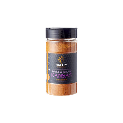 FireFly Barbecue Sweet, Smoky, Kansas BBQ Rubs Gift Set with three flavorful spice blends for grilling and smoking.