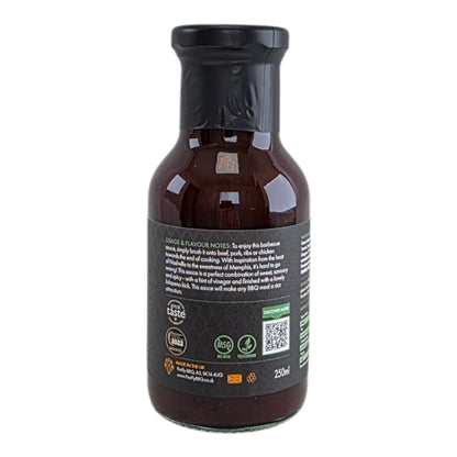 Bottle of FireFly Barbecue Tennessee Jalapeno BBQ Sauce with label, showing spicy, flavorful sauce in a clear glass bottle.