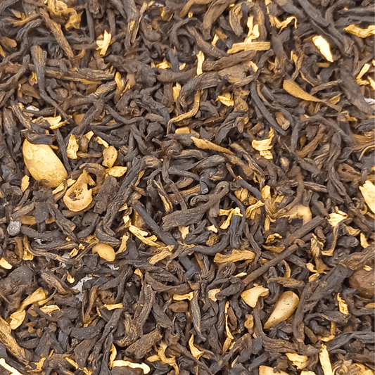 Black Tiramisu flavored black tea from Porter Hill Tea Company, featuring rich tea leaves and dessert-inspired aroma.