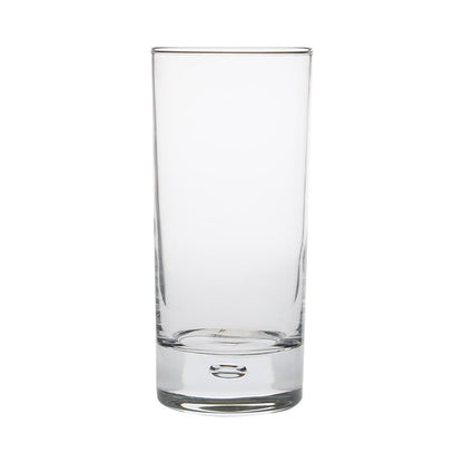 Set of six 365ml Bubble High Ball Whisky Tumblers by Glassware UK, showcasing clear glass with a textured bubble design.