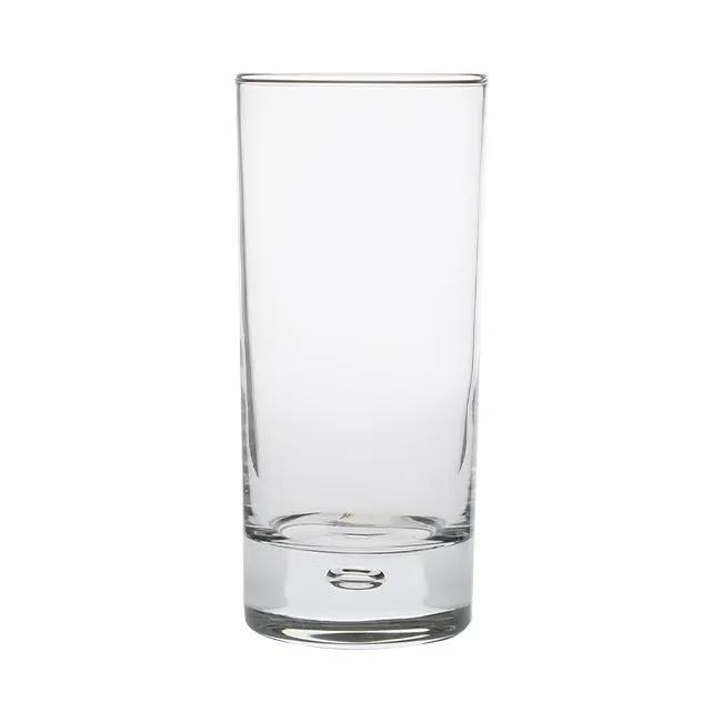 Set of six Bubble Based High Ball Glasses, 365ml whisky tumblers by Glassware UK, clear glass with bubble design.
