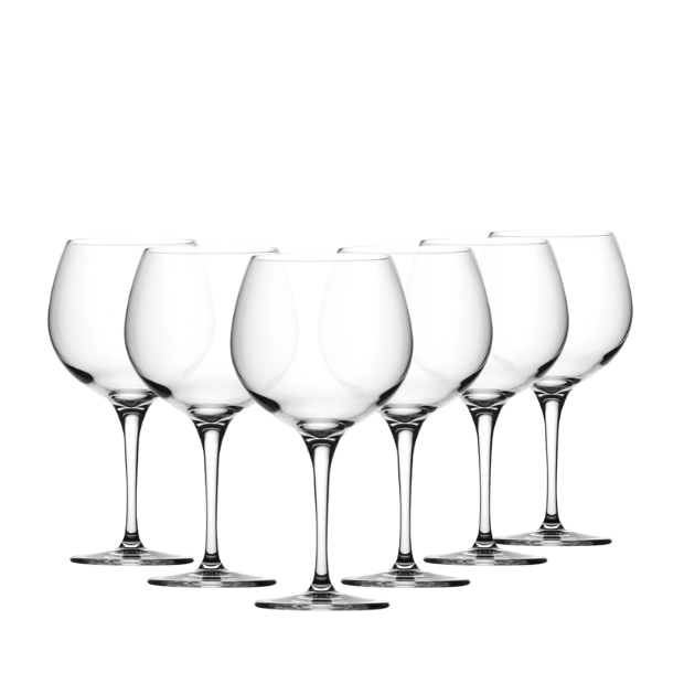 Set of six Primeur Balloon Gin Glasses by Glassware UK, 680ml each, featuring large round bowls for aromatic gin drinking.
