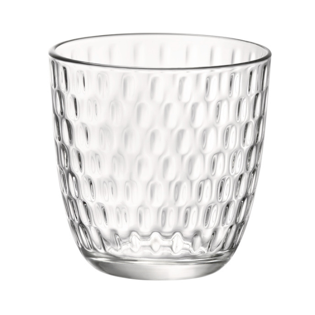 Set of six Bormioli Rocco Slot whisky tumblers, 290ml glassware perfect for water or spirits, crafted by Glassware UK