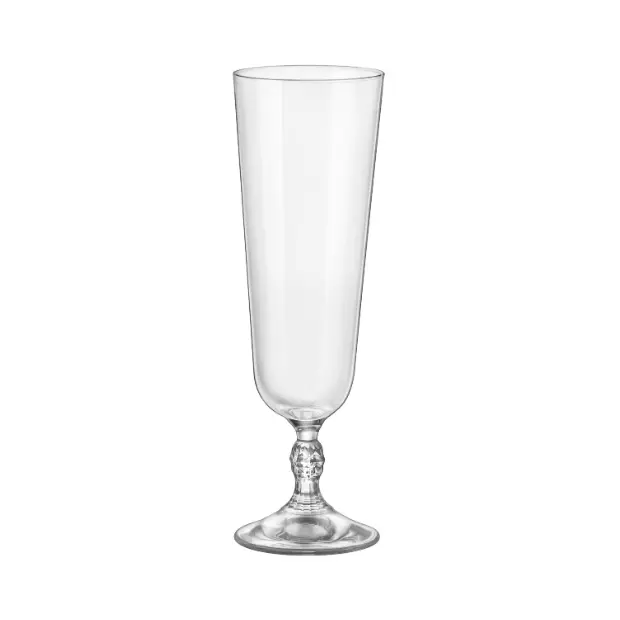 Set of six Bormioli Rocco bartender beer tankard glasses, 280ml capacity, clear glassware for serving beer.