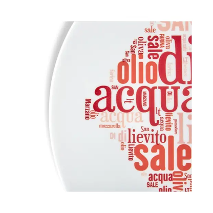 Bormioli Rocco I Love Pizza plate, 33cm, ceramic plate with pizza-themed design, ideal for serving slices or appetizers.