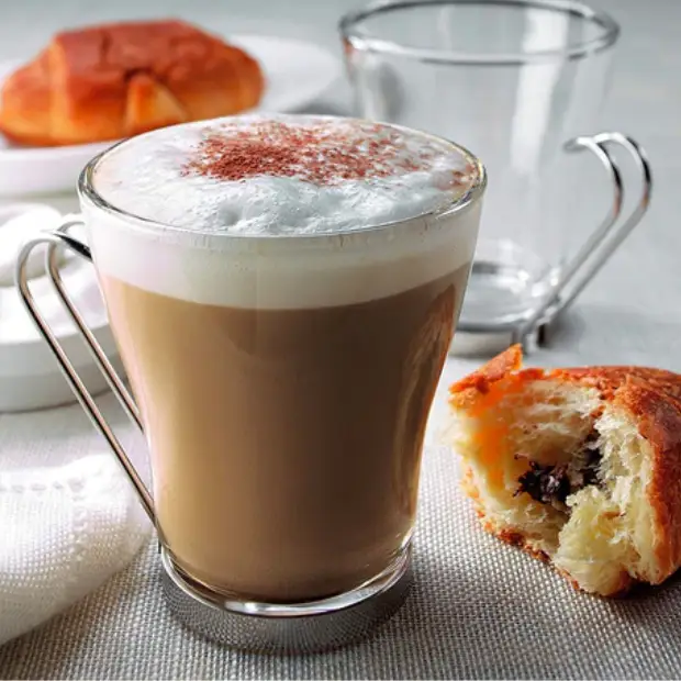 Set of six Bormioli Rocco Oslo cappuccino glasses, 235ml coffee glasses with clear glass design from Glassware UK.