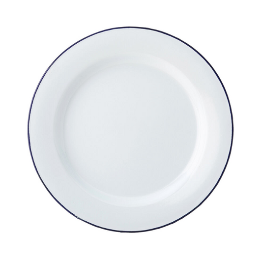 Eagle enamel plate, 24cm diameter, with detailed eagle design in vibrant colors, by Glassware UK.