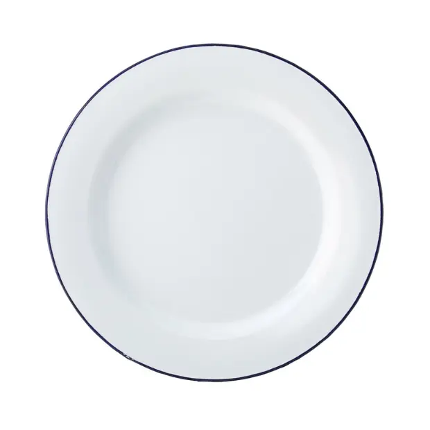 Eagle enamel plate by Glassware UK, 24cm diameter, featuring a detailed eagle design on a smooth enamel surface.
