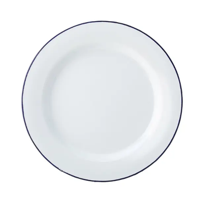 Eagle enamel plate by Glassware UK, 24cm diameter, featuring a detailed eagle design on a smooth enamel surface.