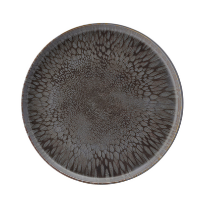 Glassware UK Nocturne Coupe Plate, 11-inch (28cm) elegant ceramic plate with a sleek, modern design for serving and display.