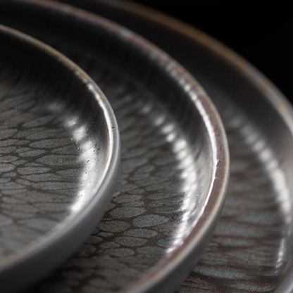 Nocturne Coupe Plate by Glassware UK, 11-inch (28cm) elegant ceramic plate with a sleek, modern design.
