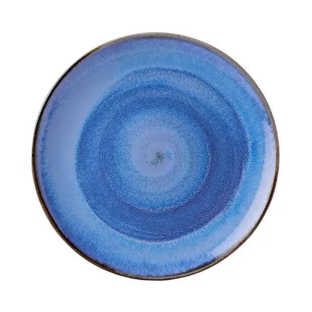 Glassware UK Murra Pacific Coupe Plate, 6.5-inch (17cm), round ceramic plate with a sleek, modern design.