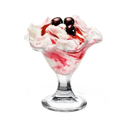 Bormioli Rocco Primavera dessert glass bowl with clear, elegant glass design for serving desserts or fruit.