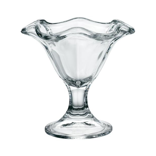 Bormioli Rocco Primavera dessert bowl with clear glass and elegant design, ideal for serving desserts or small snacks.