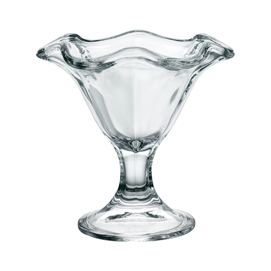 Bormioli Rocco Primavera dessert bowl with clear glass and elegant design, ideal for serving desserts or small snacks.