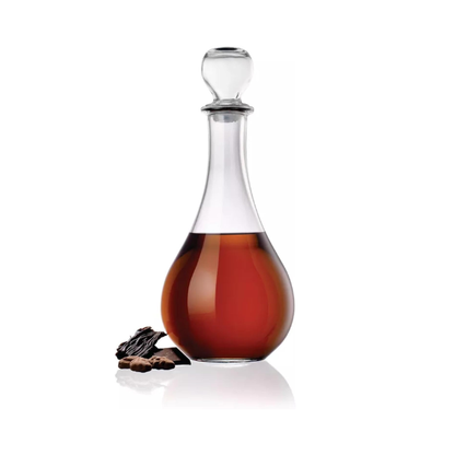 Bormioli Rocco Loto wine decanter in clear glass, 1.2L, with a wide base and elegant shape for aerating and serving wine.