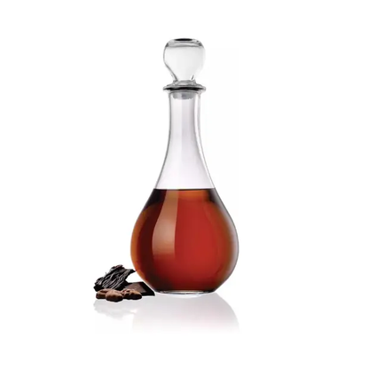 Bormioli Rocco Loto wine decanter in clear glass with a wide base and elegant curved spout, 1.2L capacity, perfect for serving wine