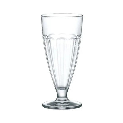 Set of 6 Bormioli Rocco Rock Bar Coppa dessert and cocktail glasses with clear glass and elegant shape.