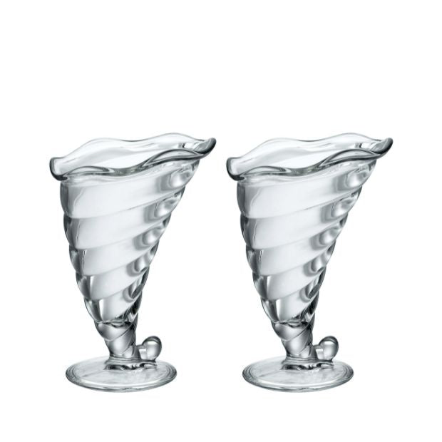 Set of two Bormiol Rocco Fortuna cocktail glasses, 320ml, elegant glassware for desserts and drinks, from Glassware UK.