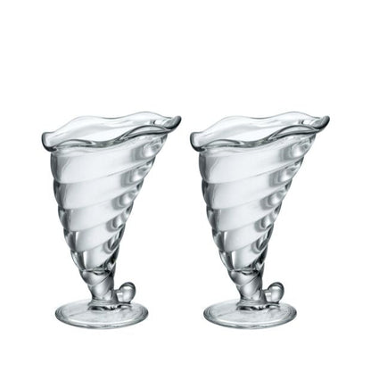Set of two Bormiol Rocco Fortuna cocktail glasses, 320ml, elegant glassware for desserts and drinks, from Glassware UK.