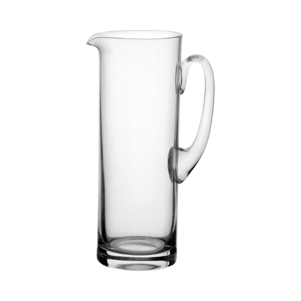 Clear contemporary crystal pitcher by Glassware UK, 2L jug with sleek design for serving beverages in style.