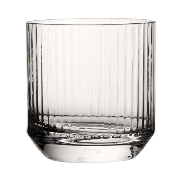 Set of six Big Top DOF whisky tumblers from Glassware UK, 320ml capacity, clear glass with a sturdy design for whiskey.
