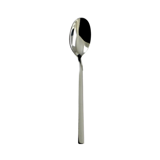 Svanera Laura tea spoon made of cutlery, featuring a sleek design, displayed on a plain background.