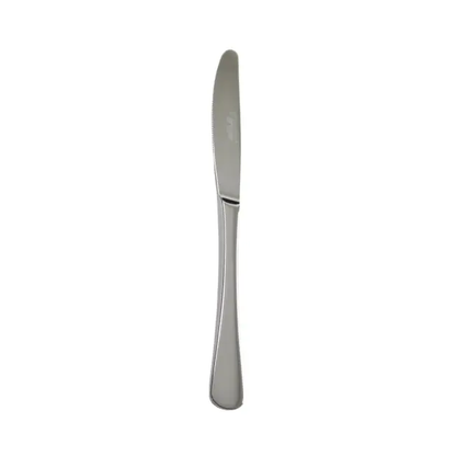 Claudia Table Knife from Svanera, a sleek cutlery piece with a polished stainless steel finish, designed for elegant dining.