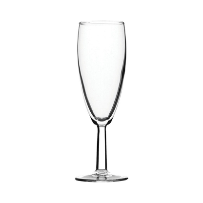 Set of six Saxon Champagne Flutes by Glassware UK, 150ml, elegant crystal glassware for celebrating special occasions