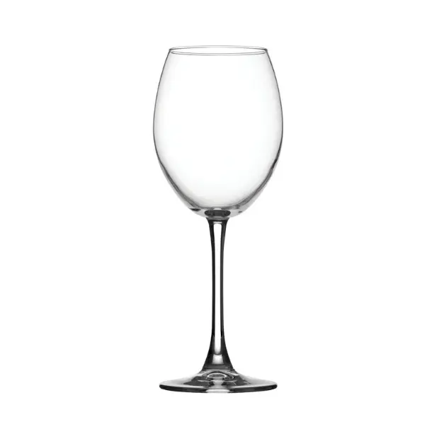 Set of six Glassware UK enoteca red wine glasses, 550ml, with clear, elegant design for serving red wine.