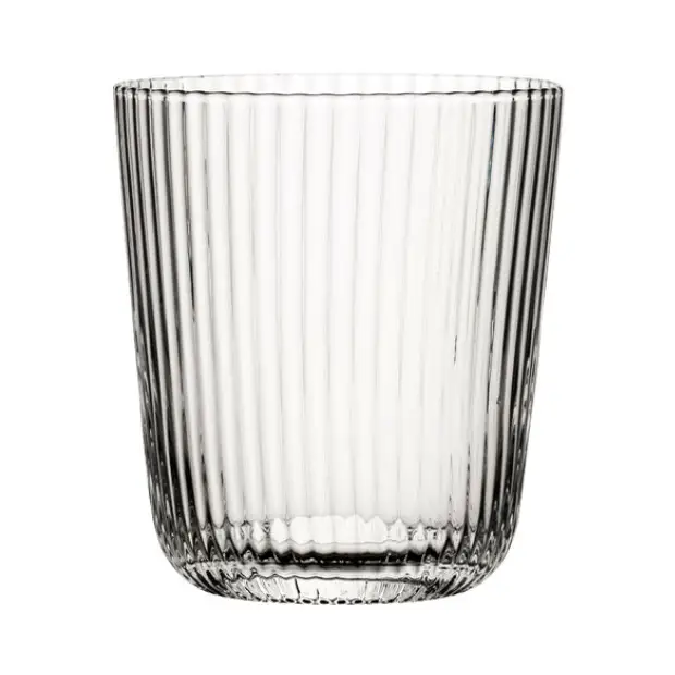 Set of six Hayworth Glass UK whisky tumblers, 360ml, clear glass with smooth, rounded edges, designed for enjoying spirits.