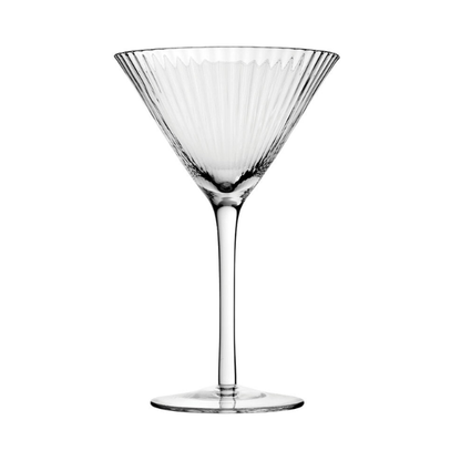 Set of six Glassware UK Hayworth 300ml martini glasses, elegant cocktail glasses with a sleek design and polished finish.