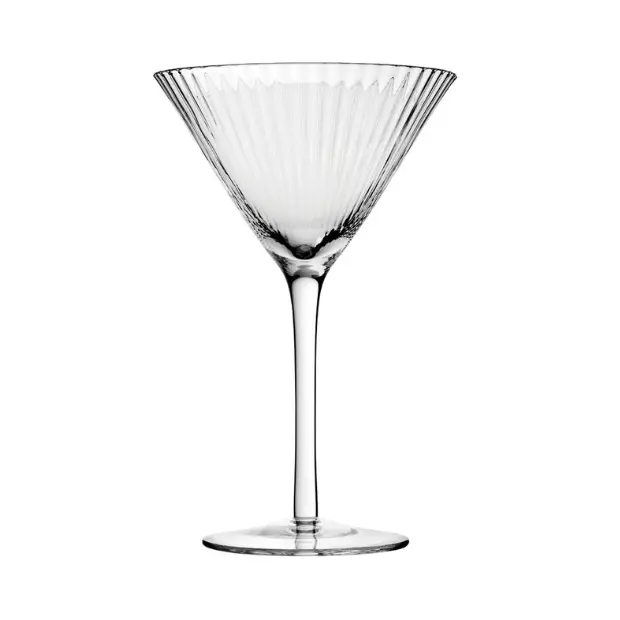 Set of six Glassware UK Hayworth Martini Cocktail Glasses, 300ml capacity, clear glass with elegant stem design.