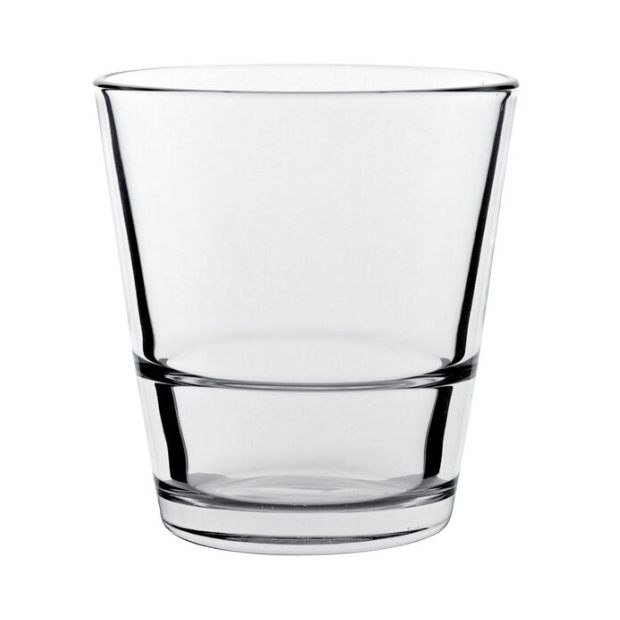 Set of six Grande Rocks Glasses by Glassware UK, 410ml whisky tumblers with clear, sturdy design for everyday use.