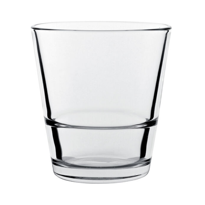 Set of six Grande Rocks Glasses by Glassware UK, 410ml whisky tumblers with clear, sturdy design for everyday use.