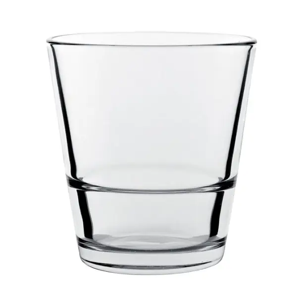 Set of six Glassware UK Grande Rocks Glasses, 410ml whisky tumblers with thick glass and wide rim for enjoying spirits.