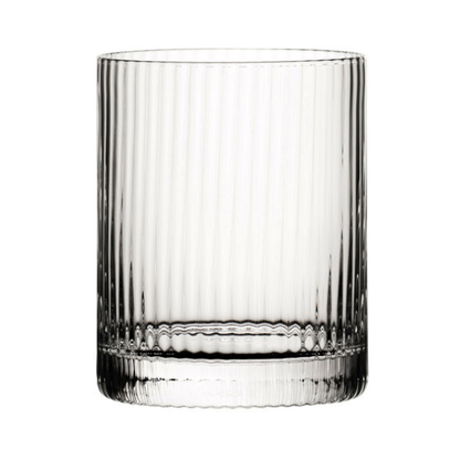 Set of six Hayworth DOF whisky tumblers by Glassware UK, 320ml each, clear glass with elegant design for enjoying spirits.