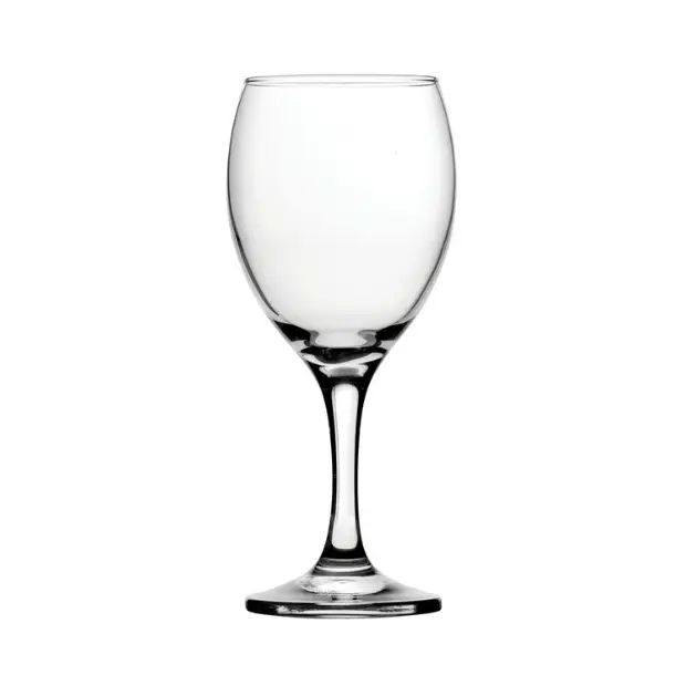 Set of six Imperial Red Wine Glasses by Glassware UK, 250ml capacity with elegant, clear glass design for red wine.