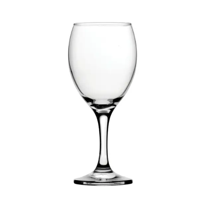 Set of six Imperial Red Wine Glasses by Glassware UK, 250ml capacity with elegant, clear glass design for red wine.