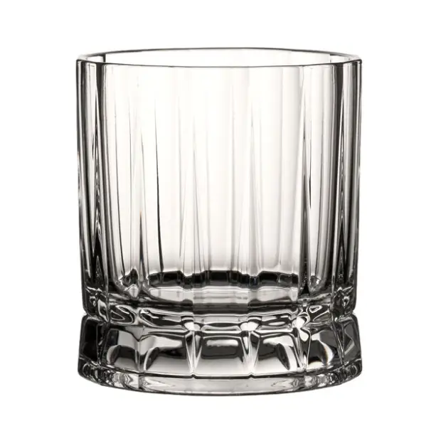 Set of six Wayne Old Fashioned Glasses, 250ml whisky tumblers by Glassware UK, featuring clear glass and a classic design.