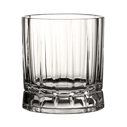 Set of six Wayne Old Fashioned Glasses, 250ml whisky tumblers by Glassware UK, featuring clear glass and a classic design.