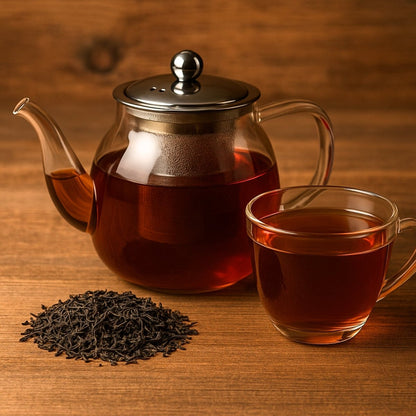 Assorted loose leaf tea and infusions from Camellios in a premium tea bundle with colorful packaging and natural tea leaves.