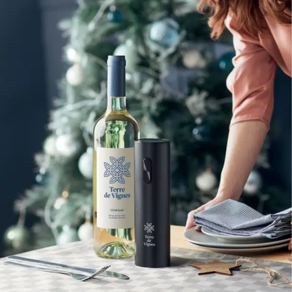 Electric wine bottle opener accessory by Glassware UK with a sleek design, ideal for effortless wine opening.