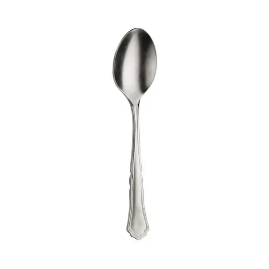 Stone washed Pintinox Settecento coffee spoon by Glassware UK, featuring sleek stainless steel cutlery with a modern design.