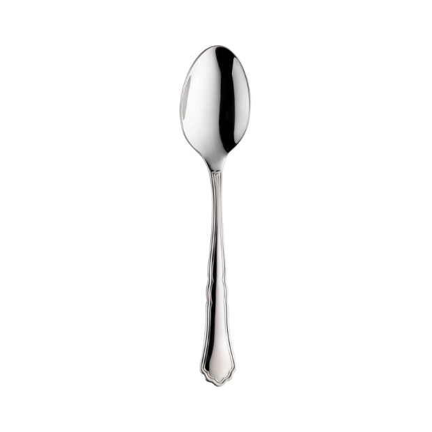 Glassware UK Pintinox Settecento coffee spoon in mirror polish, showcasing a sleek, elegant cutlery design with a polished finish.