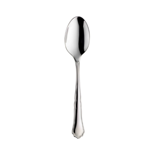 Glassware UK Pintinox Settecento coffee spoon in mirror polish, showcasing a sleek, elegant cutlery design with a polished finish.