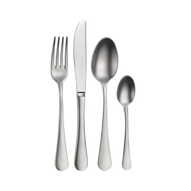Glassware UK Pintinox Stresa Mystique table knife, sleek cutlery with stainless steel blade and ergonomic handle design.