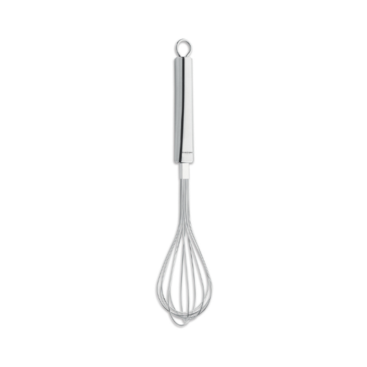 Glassware UK Smart Whisk, a stainless steel kitchen utensil with a sleek handle, ideal for mixing and whisking ingredients.