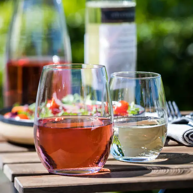 Set of six Amber Tumblers by Glassware UK, 440ml glass drinkware with a warm amber tint and sleek design.