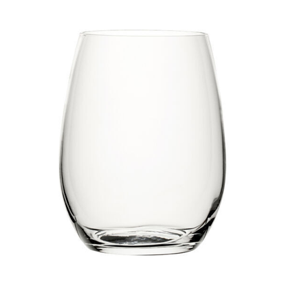 Set of six Amber Tumblers from Glassware UK, 440ml capacity, clear glass with amber tint, perfect for beverages.